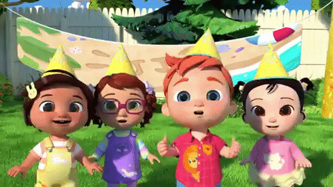Friends Happy Birthday Yes Cheer Cocomelon GIF