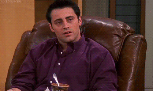 Friends Joey Eating Ice Cream Satisfied GIF