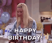 Friends Phoebe Buffay Happy Birthday Song GIF