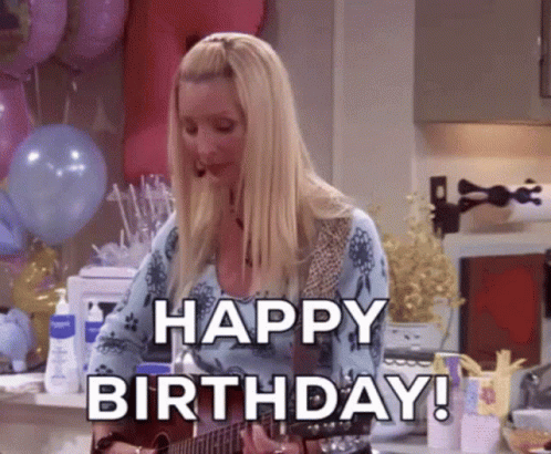 Friends Phoebe Buffay Singing Happy Birthday GIF