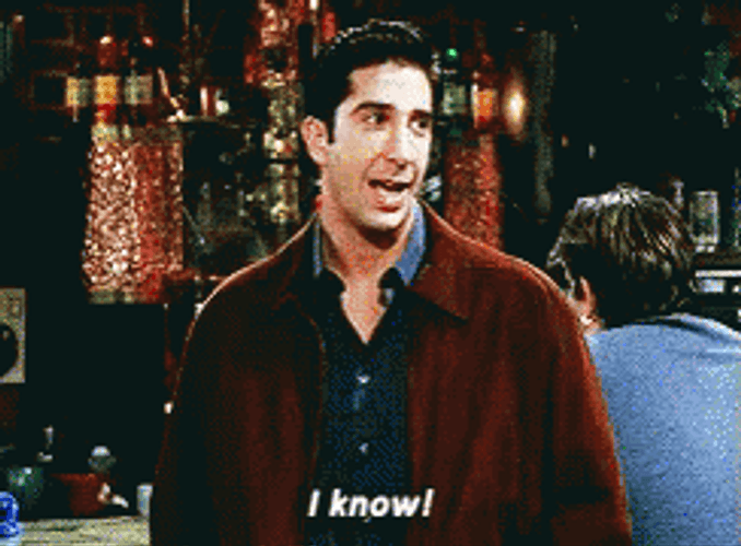 Friends Ross I Know Right GIF