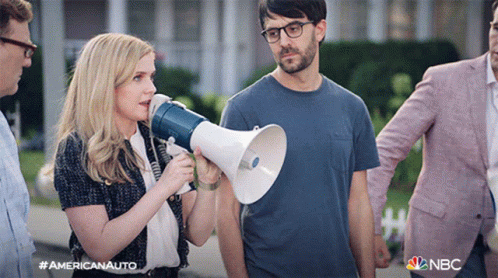 Friends Screams On Megaphone GIF
