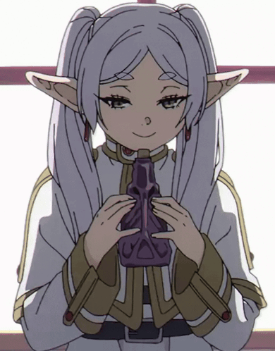 Frieren Suspicious Eyebrow Raising GIF