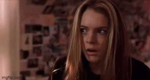 Frightened Lindsay Lohan Freaky Friday Movie GIF
