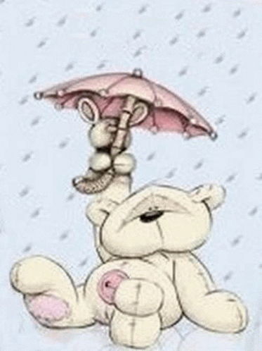 Frizzy Moon Bear On This Rainy Monday GIF