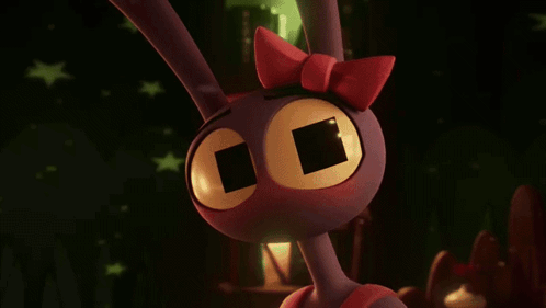 Frog and Rabbit Standing in Dark Room