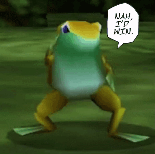 Frog Dance Saying Nah GIF