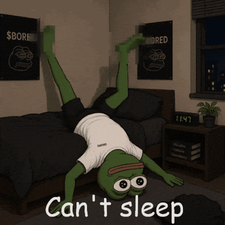 Frog Doing Handstand Can't Sleep