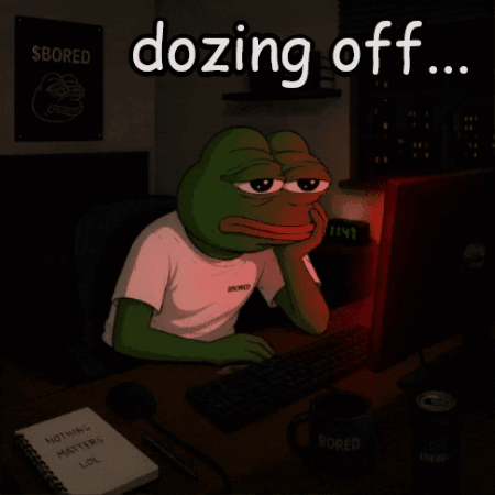 Frog Dozing Off At Desk GIF