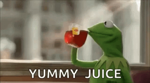 Frog Drinking Yummy Juice GIF