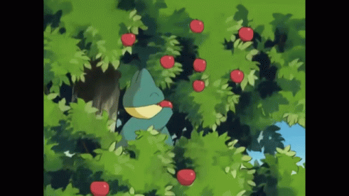 Frog Eating Apples from Tree