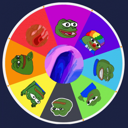 Frog Faces Spinning Wheel GIF