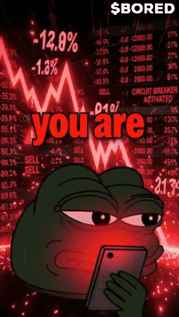 Frog Holding Cell Phone In Front Of Stock Chart Saying You Are