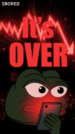 Frog Holding Cell Phone Saying It's Over