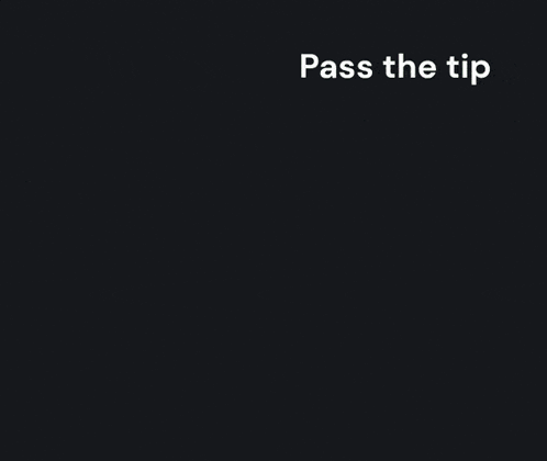 Frog Holding Money With Pass The Tip Button GIF