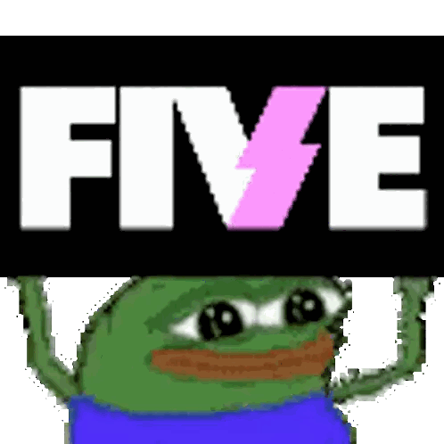 Frog Holding Sign Saying Five