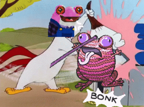 Frog Holding Sword Bonk
