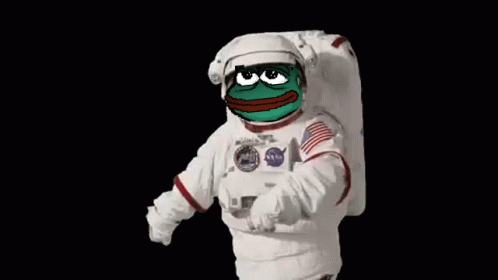 Frog in Astronaut Suit and Helmet