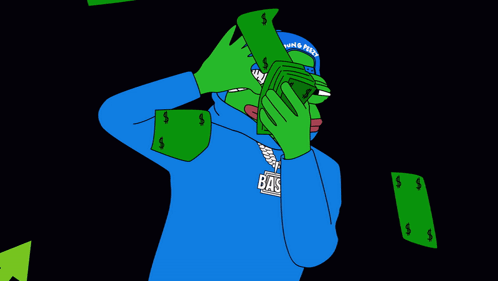 Frog in Blue Hoodie Saying Ase