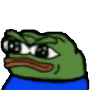 Frog in Blue Shirt Making Funny Face