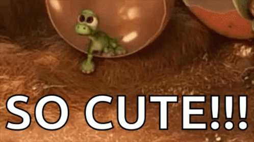 Frog In Bubble Saying So Cute GIF