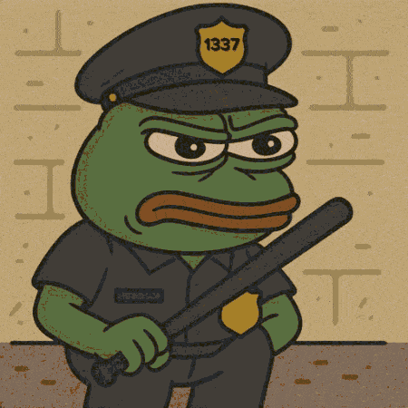 Frog in Police Uniform 1337
