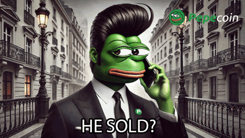 Frog In Suit And Tie Talking On Cell Phone Saying He Sold GIF