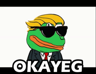 Frog in Suit and Tie With Okayeg