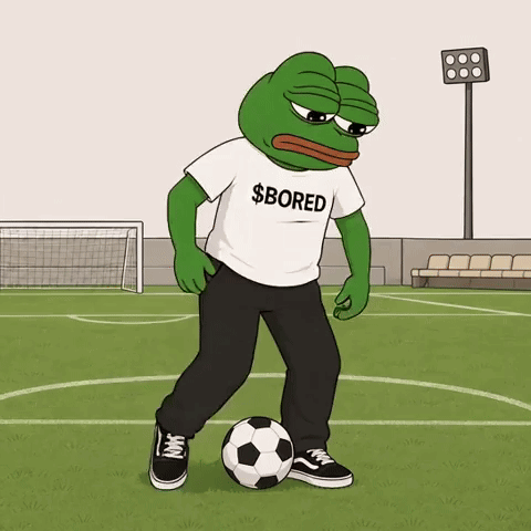 Frog Kicking Soccer Ball In $ Bored Shirt GIF