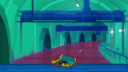Frog Lying in Tunnel