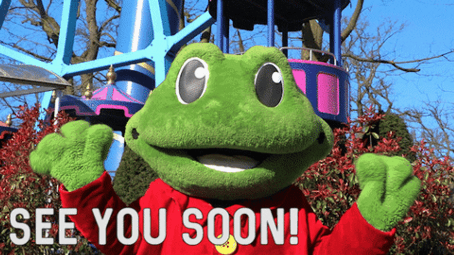 Frog Mascot See You Soon GIF