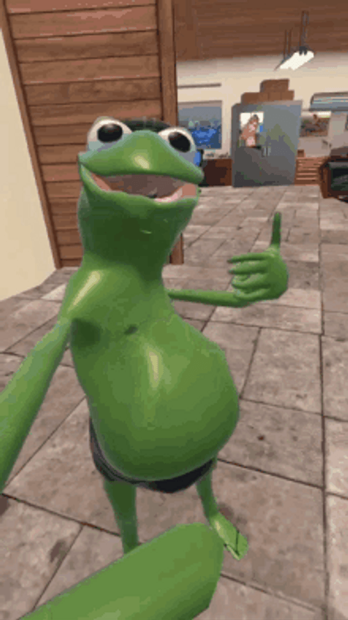 Frog Meme Vacation Mode Selfie Dance GIF