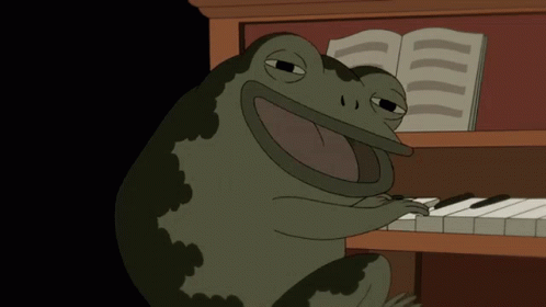 Frog Playing Piano Over The Garden Wall GIF