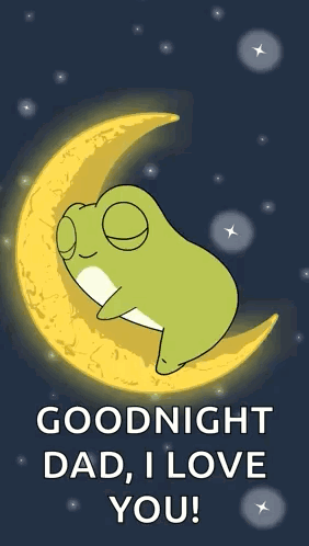 Frog Sleeping on Crescent Moon