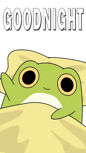 Frog Under Blanket Goodnight