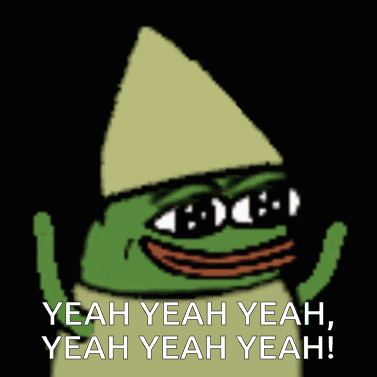 Frog Wearing Hat and Sunglasses Says Yeah Yeah Yeah
