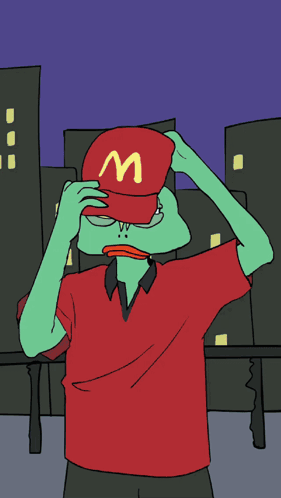 Frog Wearing Red McDonald's Shirt