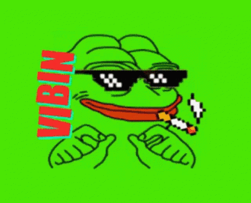 Frog Wearing Sunglasses Smoking Cigarette Vibin