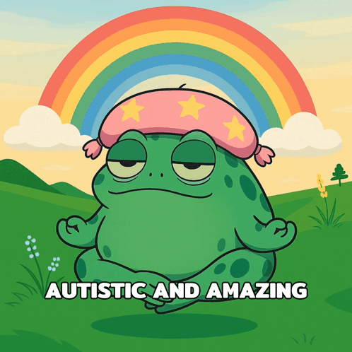 Frog with Autistic and Amazing