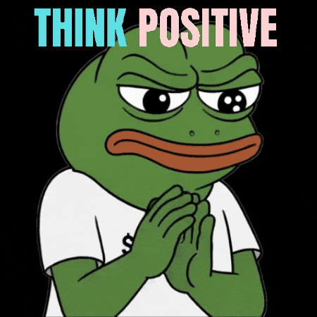 Frog With Hands Folded Think Positive GIF