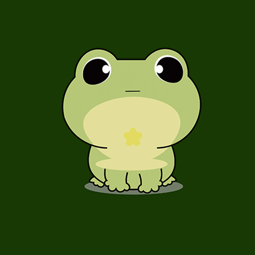 Frog With Plant on Head Saying I Don't Know