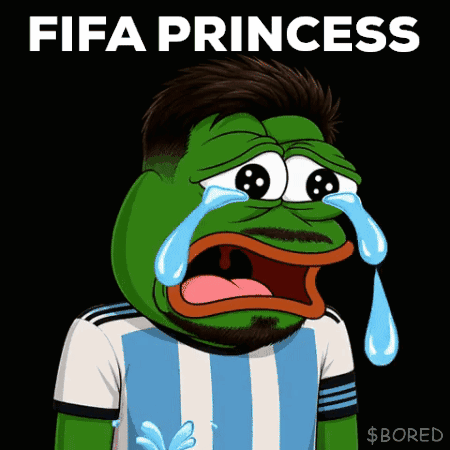 Frog With Tears Saying Fifa Princess