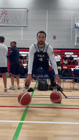 Front Dribble Animated Steph Curry GIF