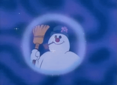 Frosty The Snowman Circle Frame Animated GIF