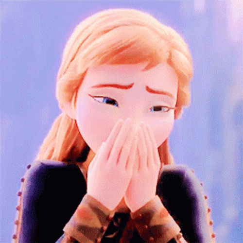 Frozen Anna Drying Tears GIF