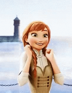 Frozen Anna Excites GIF