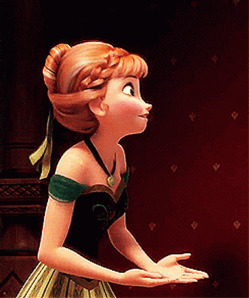 Frozen Anna Explaining GIF
