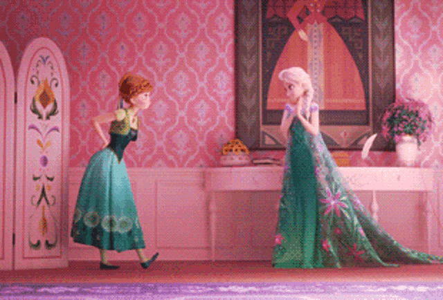 Frozen Elsa Anna Magical Dress GIF