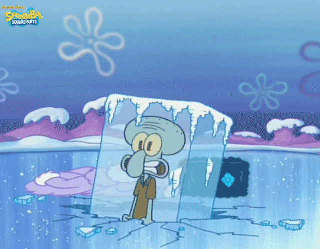 Frozen Squidward Songebob Ice GIF