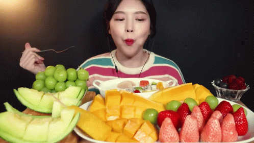 Fruit Mukbang By Korean GIF